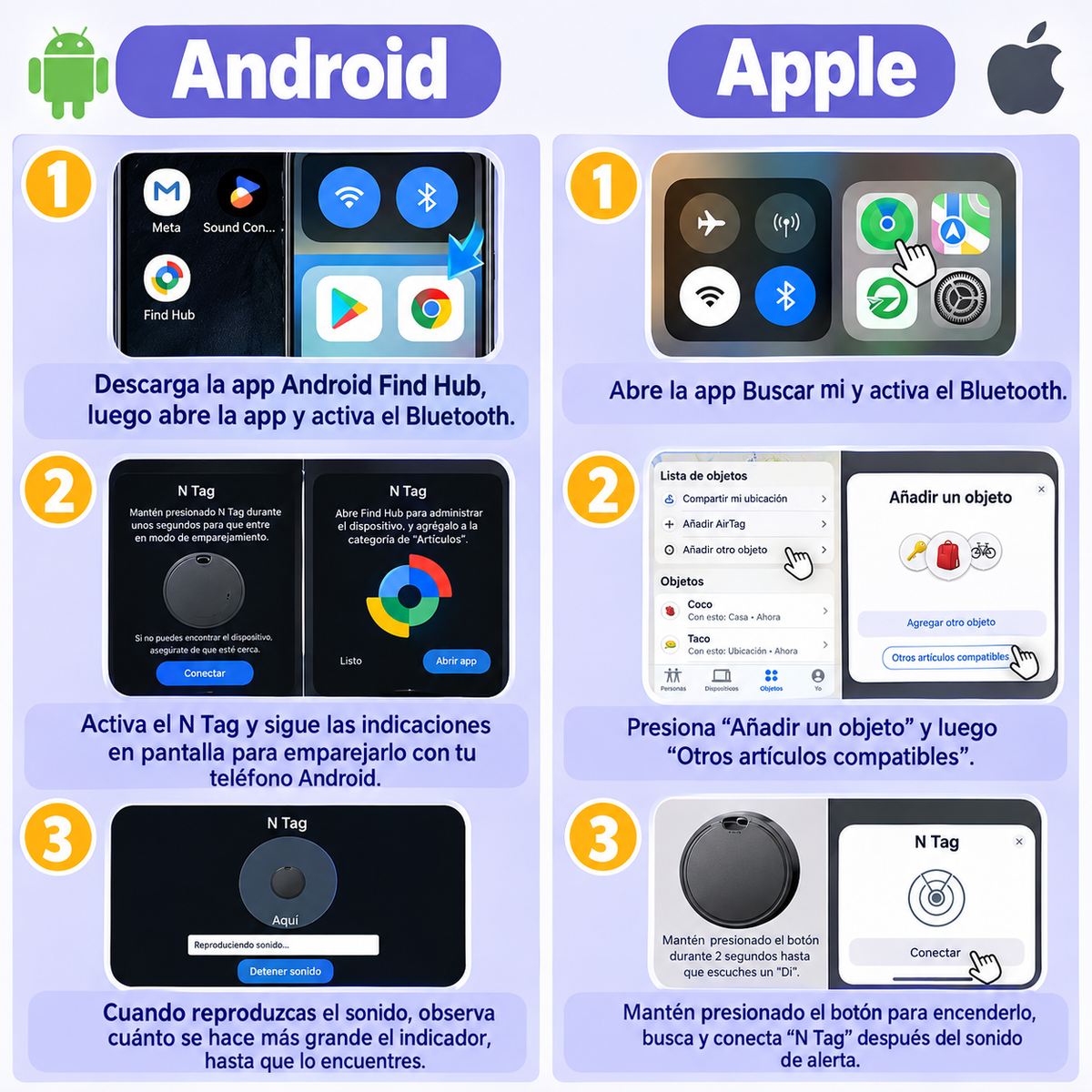 🚨 Localizador Inteligente N Tag – Encuentra tus Llaves, Mascotas y Objetos en Segundos 📍