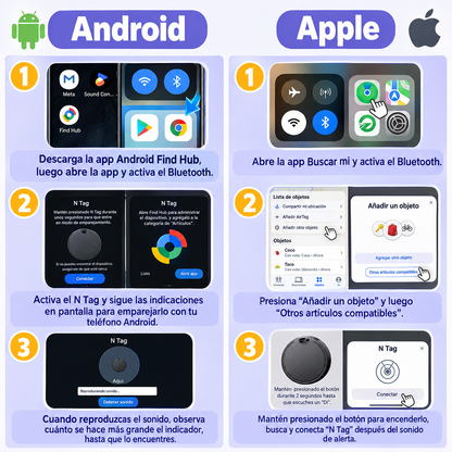 🚨 Localizador Inteligente N Tag – Encuentra tus Llaves, Mascotas y Objetos en Segundos 📍