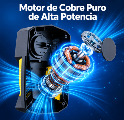 Bomba de aire portátil 12v con linterna LED digital MD
